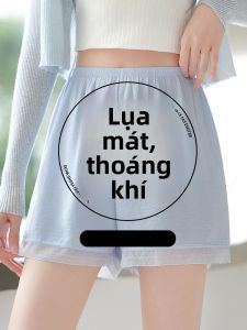 MiiOW | Quần lót nữ Ice Silk An toàn ren thoáng khí mặc ở nhà quần ngắn mùa hè quần ngủ thoải mái polyester quần lót mùa hè