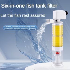 Fish tank filter six in one water purification circulation pump small silent mini oxygenation submersible pump