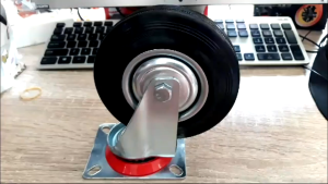 Roda troli Karet 5 inch Hidup inch troly kastor 1 Set 4pcs ( Hidup )  Roda 5"