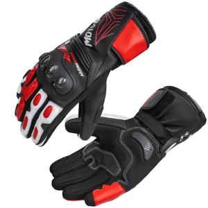MOTOWOLF | Waterproof Thermal Carbon Fiber Leather Full-Finger Motorcycle Gloves