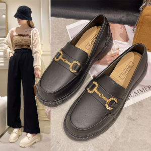 สไตล์อังกฤษ ผู้หญิง Slip-on นุ่ม รองเท้าแตะแฟชั่นด้านล่างกันน้ํา กันลื่น ลำลอง รองเท้าแพลตฟอร์มส้นรองเท้าแตะ Baotou