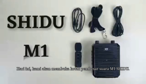 SHIDU Wireless Voice Amplifier Voice Amplifier Lapel Microphone Mini Portable Voice Amplifier Megaphone Booster with Microphone Loudspeaker Speaker