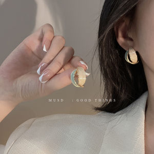 ต่างหูรูปวงกลมเคลือบอีนาเมลสไตล์ฝรั่งเศสย้อนยุคแบบห้อย ต่างหูแบบไม่เจาะรู ต่างหูแบบไม่เจาะรูสำหรับผู้หญิง ต่างหูแบบไม่เจาะรูแบบไม่มีร่องรอยของแมลง