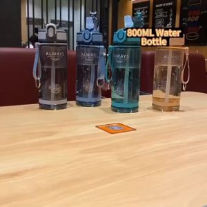 Ready Stock- 800ML Large Capacity Sport Water Bottle Large with Strap Portable Plastic Outdoor -ALWAYS-T-B23 ✅✅✅✅✅✅**** PRINTING CUSTOM LOGO AVAILABLE *****✅✅✅✅✅✅