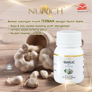 NURICH GARLIC TABLET HAI O BUANG ANGIN/KAWAL KOLESTROL/KEMPIS PERUT/IMUNISASI