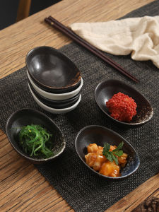 Japanese Style Ceramic Bowl Dessert Plate Small Snack Seasoning Bowl Creative Home Use Hot Pot Sauce Bowl Dim Sum Plate