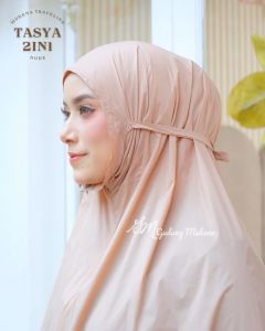 Mukena Travel TASYA 2in1 Free Sejadah Muka dan Tas Mini Tali Panjang