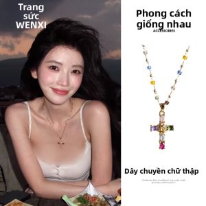 WENXI | Dây Chuyền Khóa Dopamine Đa Màu cho Phụ Nữ
