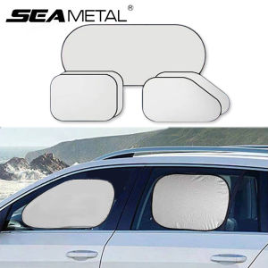 SEAMETAL Car Side Window Sun Shade Cover Foldable Front Rear Window Sunshade Curtain Back Windshield Summer Sun Protection Cover