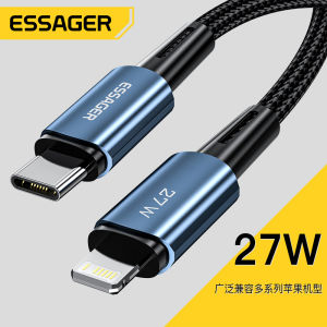Essager USB Type C Cable Support 480mbps Data Transmission Line For iphone 11 12 13 14 Pro Max Mini Xs Xr X 8 iPad MacBook Data Cable PD 27W Fast Charge Charger Lightning Wire Cord
