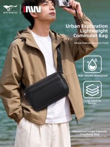 SEPTWOLVES | New Men Sports Shoulder Bag Large Capacity
