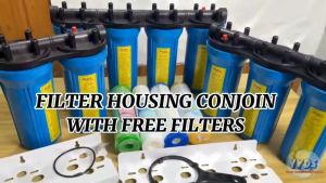 2/3/4 CONJOIN 10 INCH DEEP WELL WATER FILTER HOUSING COMPLETE SET WITH FREE FILTER 10x2.75 INCH