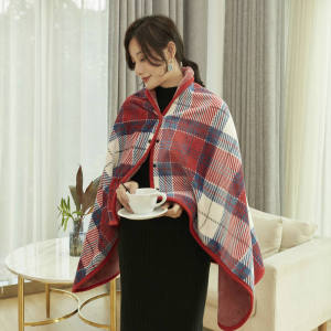 Japanese Style Double-sided Velvet Warm Air Conditioning Shawl Blanket Office Nap Blanket Sofa TV Knee Blankets 2 Sizes