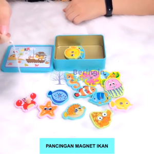 TERATAITOYS - Mainan Edukasi Fishing Puzzle / Mainan Pancing Magnet / Mainan Memancing Ikan Magnet /  Mainan Anak Pancingan Magnet