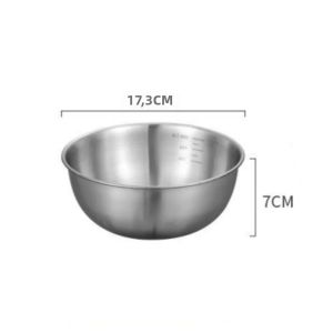Bộ Bát Inox Có Vạch Chia 1-3 Chiếc Dung Tích Lớn Dùng Để Trộn Nấu Ăn Làm Bánh Bảo Quản Thực Phẩm Vật Dụng Nhà Bếp Thân Thiện Với Môi Trường