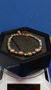 High Grade Emas Korea(24K Gold Plated) Rantai Tangan Pattern crystal ball(Permukaan cuttinh Bola Kristel)2 Warna(Warna Emas dan Emas Putih)Warna dan Pattern Gelang ni seakan-akan Emas Betul.-韓国金(24k 镀金)高品质手链