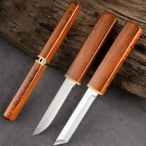 Double Knife Fixed Blade Knife Steel Outdoors Pocket Knives for Hunting and Fishing Mens Gift