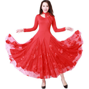 ใหม่ชุดเต้นรำสมัยใหม่สังคมเต้นรำการแข่งขันชุด Waltz Tango Swing Dance Dress Performance Dress