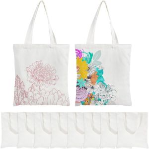 5-Pack Sublimation Tote Bags – Blank DIY Sublimation Bags for Crafts Gifts and Everyday Use