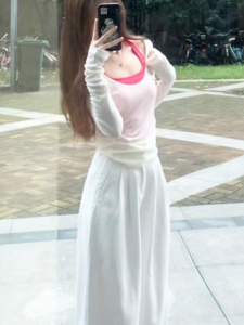 เสื้อกั๊กคอวีแขนยาวลายสก็อตสีแดง 2 ชิ้น สำหรับผู้หญิง ชุดฤดูร้อน ชุดกันแดด ชุดกันหนาว ชุดลำลอง ชุดทำงาน ชุดทำงาน