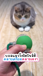 ของเล่นแมว ลูกบอลแมวอัติโนมัติ สมาร์ทไฟฟ้า หมุนได้ ของเล่นแมวโต้ตอบ