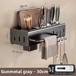 Wall Mounted Multi-Function Knife and Utensil Organizer