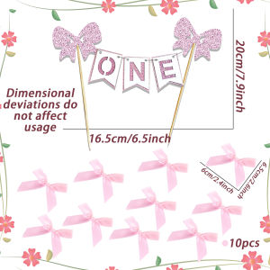 LaVenty Pink Bow Ribbon Cake Topper Coquette Birthday Cake Bachelorette Party Coquette Birthday Party Bow Party Decorations
