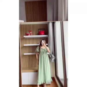 NEW DRESS MOZA CRINKLE AIRFLOW DASTER MOZA FIT TO XL Belakang karet ELJA STORE