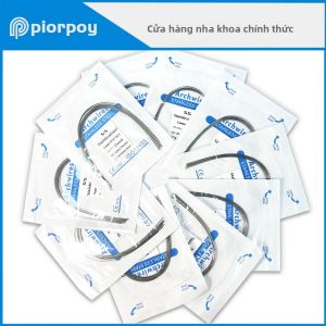 PIORPOY 10 Chiếc Dây Thép Không Gỉ Nha Khoa Hình Tròn/Hình Chữ Nhật Hình Trứng Chất Liệu Chỉnh Nha Dùng Cho Nha Sĩ Sử Dụng Dây Cung Trên