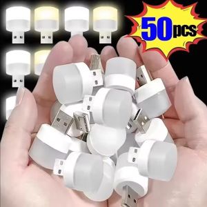 {wholesale} 10/50pcs USB Night Light / Mini Eye Protection Reading Light / Warm White Mini LED Bulb / USB Plug Mobile Power Light