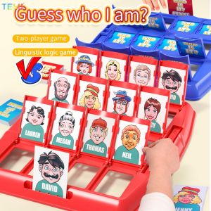 TEMI Kids Guess Who is it?? Board Game Interactive Toy Early Learning Puzzle Games Parent-Child Interactive Desktop Game Thinking Logic Battle Card