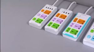 3M Thick line Power Socket Extension Moveable Multi Function Socket With 4 Socket&4 USB Charging Port HEIM