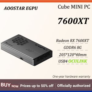 AOOSTAR EGPU Expansion Card 8 GB GDDR6 RDNA3 Architecture AMD Radeon RX 7600XT Oculink+Usb4 1Year Warranty