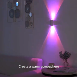 🔥ส่งไวจากไทย🔥 ไฟกลางคืน LED แบบชาร์จไฟได้พร้อม Motion Sensor RGB Gradient Ambient Lighting Up และ Down Light แบบชาร์จไฟได้สําหรับบันได Porch โคมไฟตกแต่งบ้าน