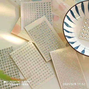White Transparent Acrylic Single Diamond Face Decoration DIY Handmade Stickers Bling Bling Shiny Crystal Adhesive
