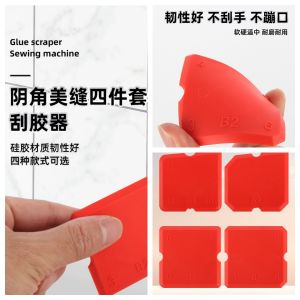 Multi-Functional Silicone Rubber Scraper Set of Four Glass Edge Trimmer Structure Adhesive Silicone Scraper Tool for Applying Adhesives