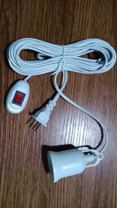 E27 10M extension cable Lamp Bulb Holder With Switch LED Light Bulb Plug-in Flexible Wall Socket Adapter