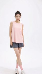 ArayaLady เสื้อออกกำลังกายผู้หญิง เสื้อกล้ามกีฬา ทรงหลวม ซีทรูหลัง ผ้าแห้งไว AT-JYWB003