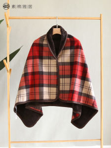 Fall and Winter Office Nap Blanket Flannel Thickened Shoulder Pad Shawl Thermal Blanket Easiest for Match Cape Cloak Air Conditioning Blanket