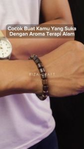 Gelang Kayu Gaharu Wangi ASLI ORIGINAL Kalimantan Kotak Kapsul Super King Grade A motif Zebra Unik Langka