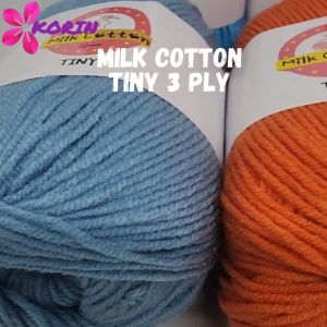 Benang Rajut Milk Cotton Tiny 3 Ply / Katun Susu [50gr]
