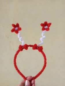 bando pipe cleaner/bando kawat bulu/bando merah putih/bando kemerdekaan/bando anak/pernak pernik kemerdekaan