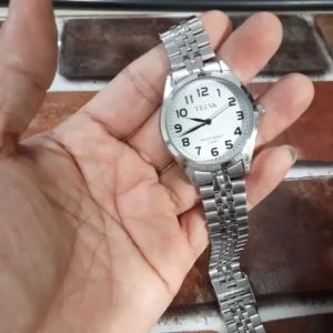 Đồng hồ nam dây thép Telva size 38mm second hand si Nhật