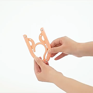 10PCS Foldable Magic Clothes Hanger Travel Portable Folding Hanger for Clothes Organiser Plastic