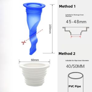 Kitchen Bathroom Drain Cover Odor Control Silicone Core Anti-Bug Sink Plug Flood Protection Home Decorative Accessories