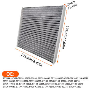 Suitable For Toyota Air Conditioning Filter 87139-06080 87139-02020 Cf10285 87139-Yzz16 87139-50060 Air Conditioning Filter