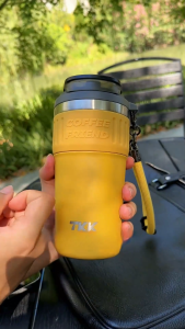 Ly Giữ Nhiệt Lót Gốm 600ml Có Ống Hút Bình Giữ Nhiệt Cafe Nữ Tumbler Xinh Xắn Tiện Lợi Dễ Mang Đi