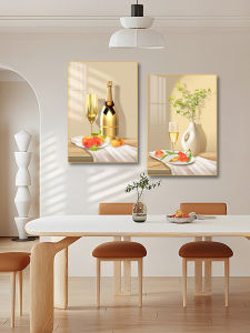 Accessible Luxury Wine Glass Restaurant Decoration Painting Modern Minimalist Flower Dining Room Wall Painting Scandinavian Living Room Dining Table Mural