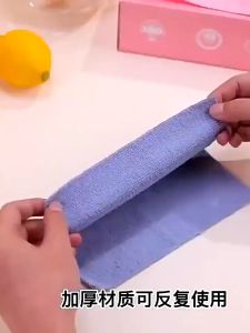 20PCS Kitchen Removable Dishcloth Reusable Super Absorbent Cleaning Dish Cloth Microfiber Lazy Rag