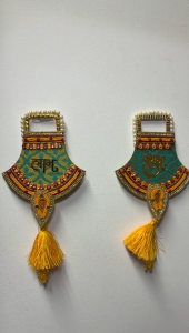 Traditional Reusable Shubh Labh Hanging for Door Entrance | Wall Decor | Diwali Decoration | Festival Decoration (Pack of 2 pcs)